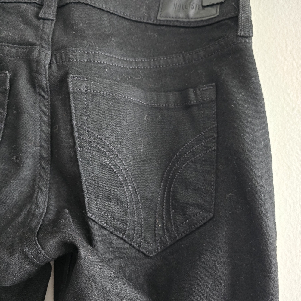 Hollister Low Rise Boot Black Jeans 25 - Picture 6 of 7
